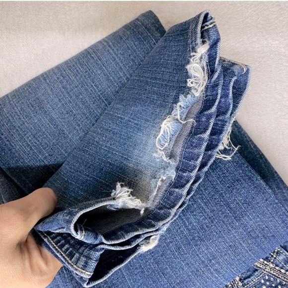 Wrangler Q Baby Med Wash Mid Rise Boot Cut Jeans 5/6 - Picture 11 of 16